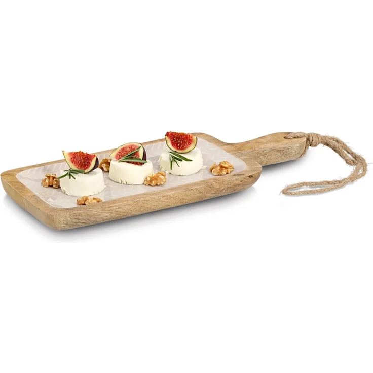 ZELLER 25691 Servierbrett BEIGE aus Mangoholz, ca. 38 x 15,2 x 2,5 cm – Bild 3