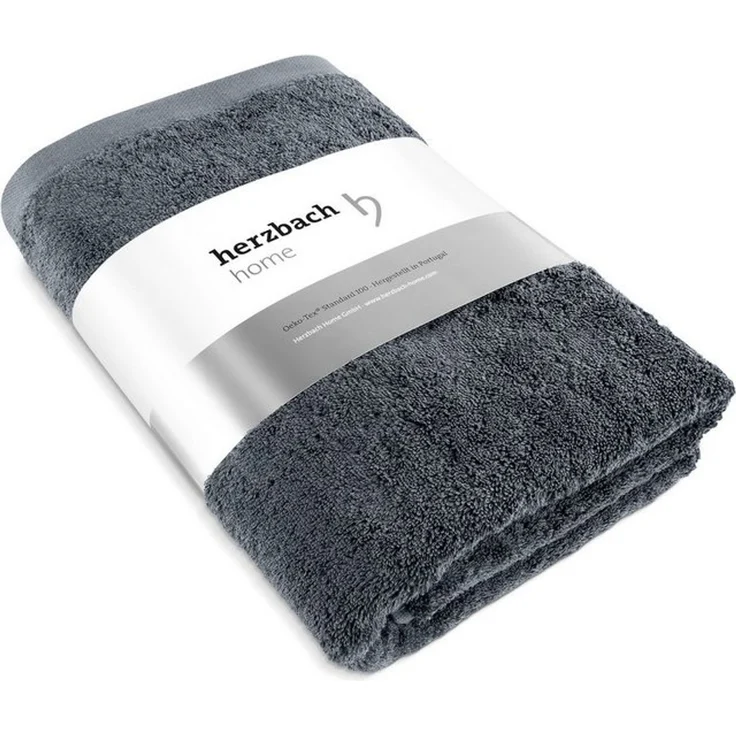 herzbach home Badetuch Pura 100x150 cm, 550g/m², Premium-Qualität, 100% Baumwolle, einfarbig – Bild 4
