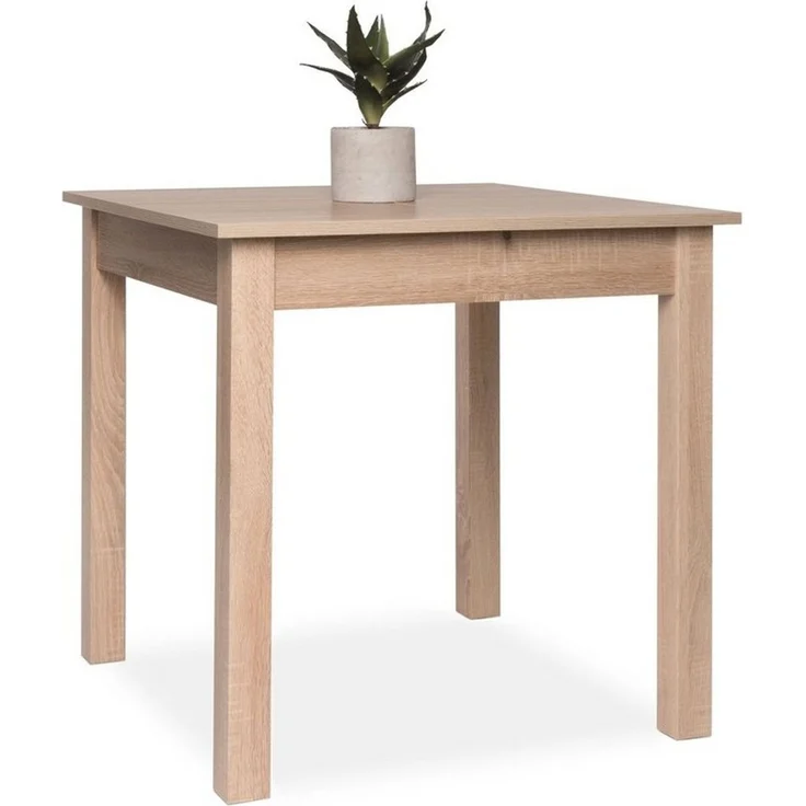 Newroom Esstisch quadratisch Sonoma Eiche 80 cm, quadratisch ausziehbar bis 120 cm Sonoma Eiche Küchentisch – Bild 1