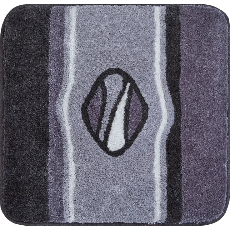 Badematte >JEWEL< in anthrazit, 100% Polyacryl ULTRASOFT - 60x60x2,4cm (LxBxH)