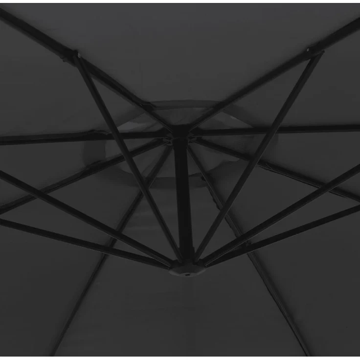 vidaXL Ampelschirm mit Aluminium-Mast 350 cm Schwarz 47130 – Bild 7