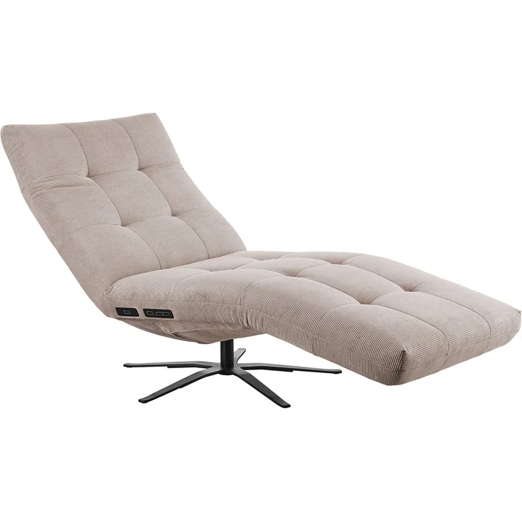 KAWOLA Relaxliege LETICIA motorisch Feincord beige 115 x 156 x 82 cm – Bild 2