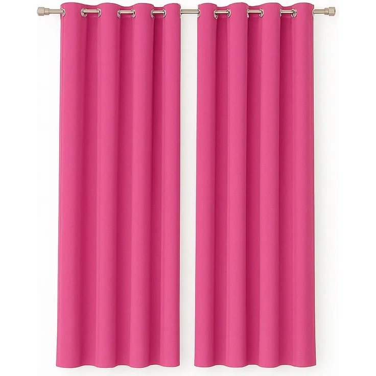Gardine mit Ösen *** x *** cm ( Breite x Länge ) in ***, blickdichter Vorhang, Ösenvorhang in vielen Variationen 140x175 cm Pink – Bild 1