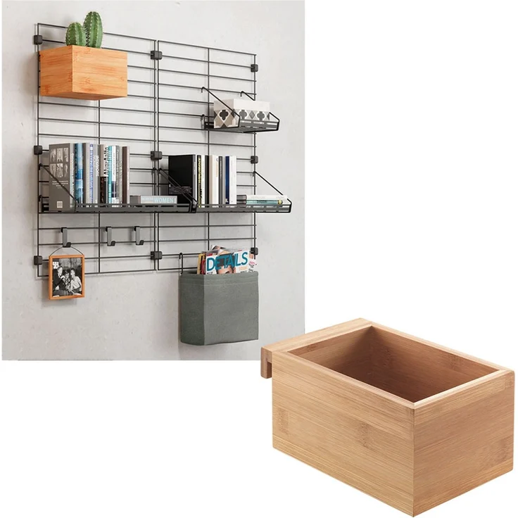 METALTEX 377021000 Mural Line Box 10 x 15 x 8 cm Bambus / Aufbewahrungssystem – Bild 2