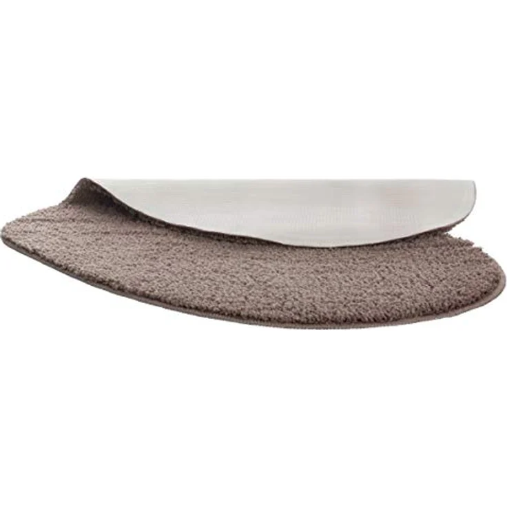 Brandsseller Herz Badematte 70x80 cm Badteppich Badvorleger Badezimmerteppich Duschvorleger Taupe – Bild 4