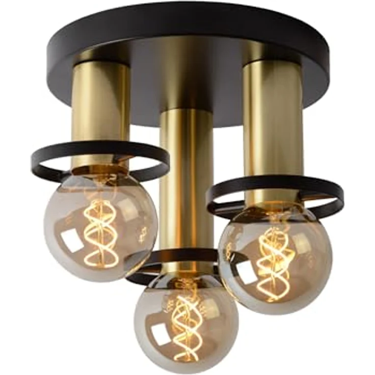 LUCIDE ANAKA Deckenleuchte, Ø 30 cm, 3xE27, Schwarz, geeignet für LED-Lichtquellen, aus Stahl – Bild 1