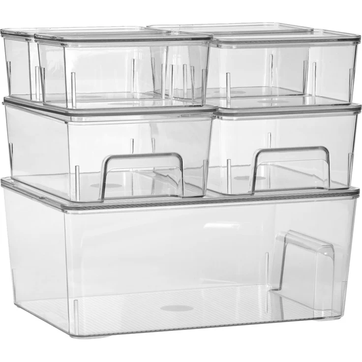 Homeware Organizer 7-tlg Ordnungssystem, Kunststoff klar, 26.9 x 19.8 x 12.2 cm – Bild 1