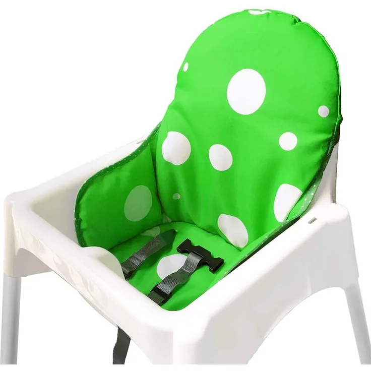 ZARPMA Sitzbezüge Kissen Kompatibel für Ikea Antilop Hochstuhl , Waschbar Faltbarer Baby Hochstuhl Bezug Kinder Sitz Covers Stuhlkissen (Dunkelgrün)