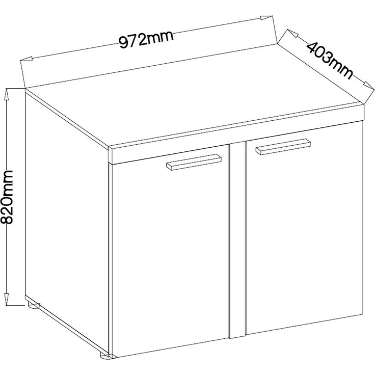 AX LIVING Schmal Kommode Spacoro 2D Eleganz für Ihr Zuhause Weiß/Beton – Bild 4