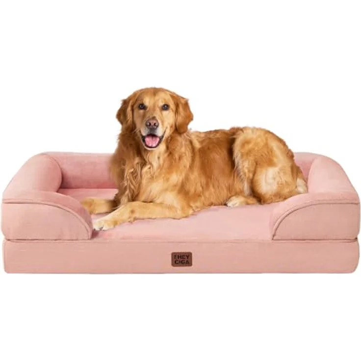 EHEYCIGA Orthopädisches Hundebett Grosse Hunde, Memory Foam XL, Waschbar, Wasserdicht rutschfest, mit Hohem Rand – Bild 2