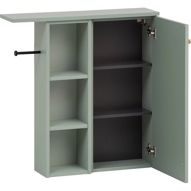 Schildmeyer Seitenschrank Bjarne, Breite 70 cm, Griff aus Massivholz Regalfach links oder rechts montierbar – Bild 2