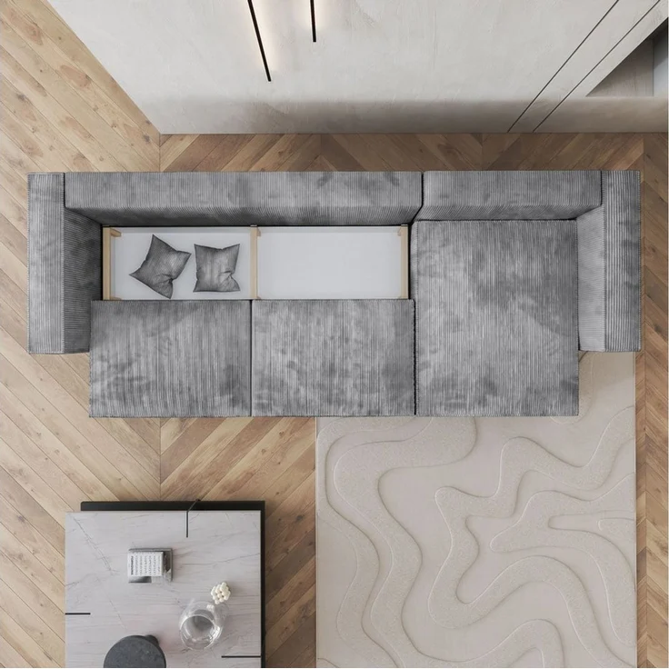 Masseno Ecksofa TOLMO mit Schlaffunktion L-Form, Sofa mit Bettkasten – Bild 3
