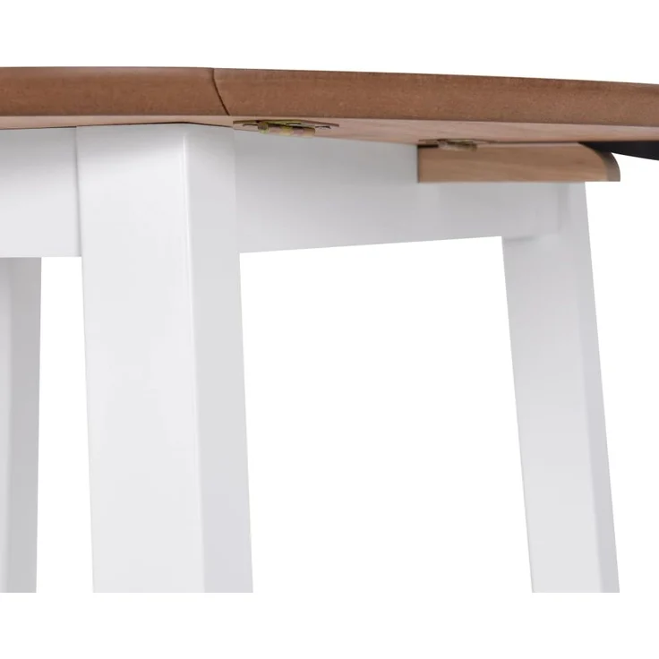 vidaXL Esstisch Klappbar Rund MDF Weiß 245370 – Bild 4