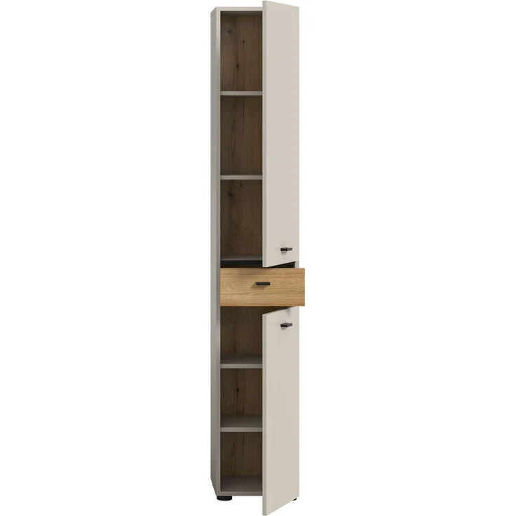 Aqua Hochschrank in Kaschmir Melamin – Bild 3
