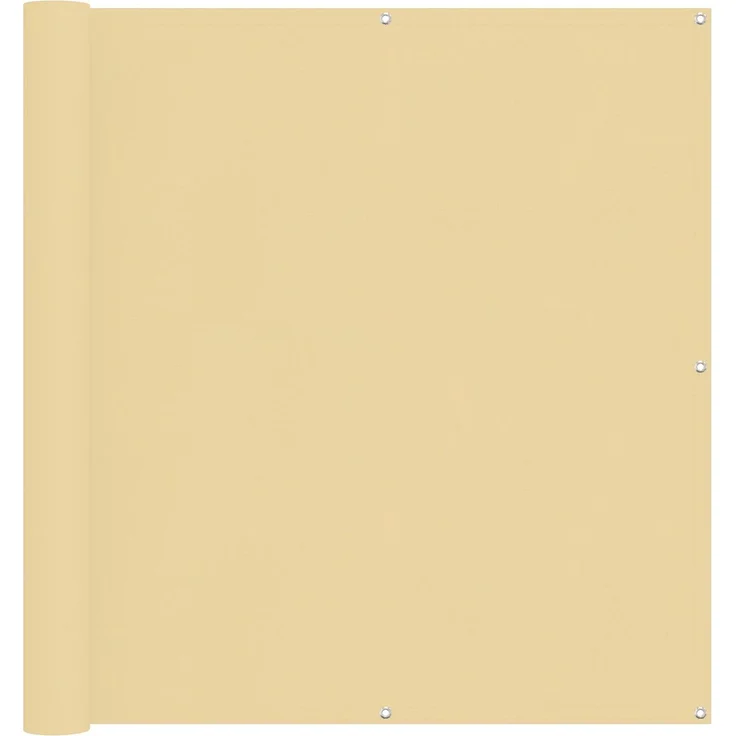 vidaXL Balkonsichtschutz 110 x 500 cm Oxford-Stoff Rechteckig Sand 42030574 – Bild 2