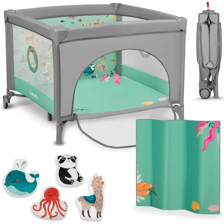 lionelo Laufgitter MILLE (Set), Eingebaute Spielmatte, Sehr sicher – Bild 1