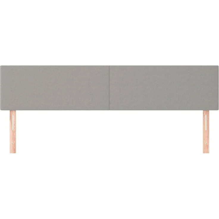 vidaXL Kopfteile 2 Stk. Hellgrau 80 x 5 x 78/88 cm Stoff 345804 – Bild 3
