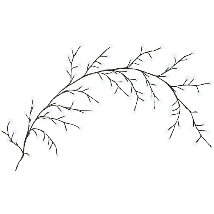 vidaXL LED-Weidenranke Weihnachtsdekoration 2 stk. Schwarz 180 cm 42055402 – Bild 5