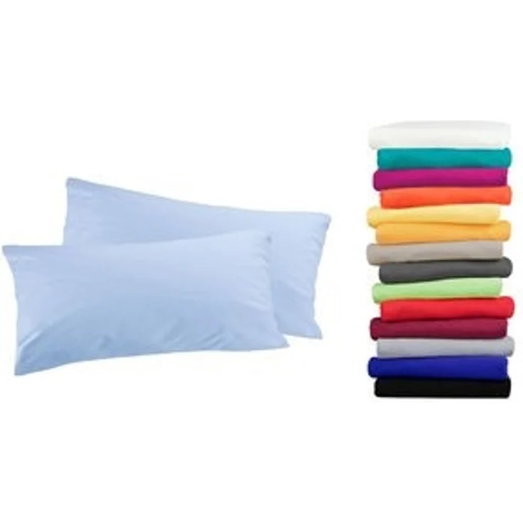 MOON Kissenbezug / Seitenschläferkissenbezug, 2er Pack, 100% Baumwolle, Linon, Hellblau, 40x40 – Bild 6