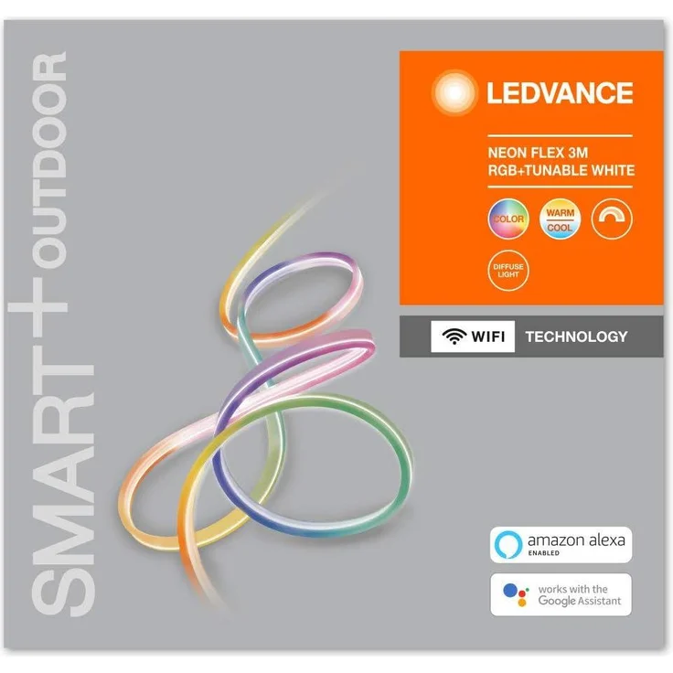 LEDVANCE Wifi SMART+ Outdoor Neon Flex LED-Streifen Basisset RGBTW mehrfarbig 3m – Bild 2