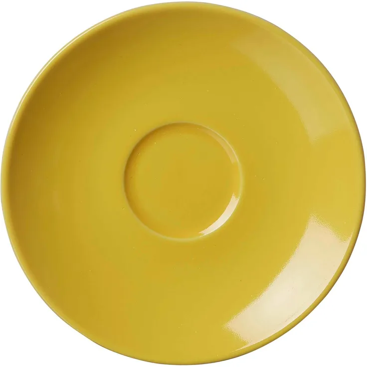 Ritzenhoff & Breker Doppio Espresso Untere, Untertasse, Unter Tasse, Unterteller, Porzellan, Sonnengelb, Ø 13 cm, 565126