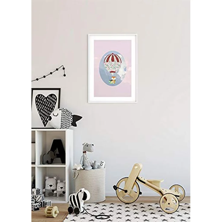 Komar Happy Balloon Rose, Wandbild ohne Rahmen, Kunstdruck auf fotopremium Papier, 50 x 70 cm, Wohnzimmer & Schlafzimmer Dekoration – Bild 3