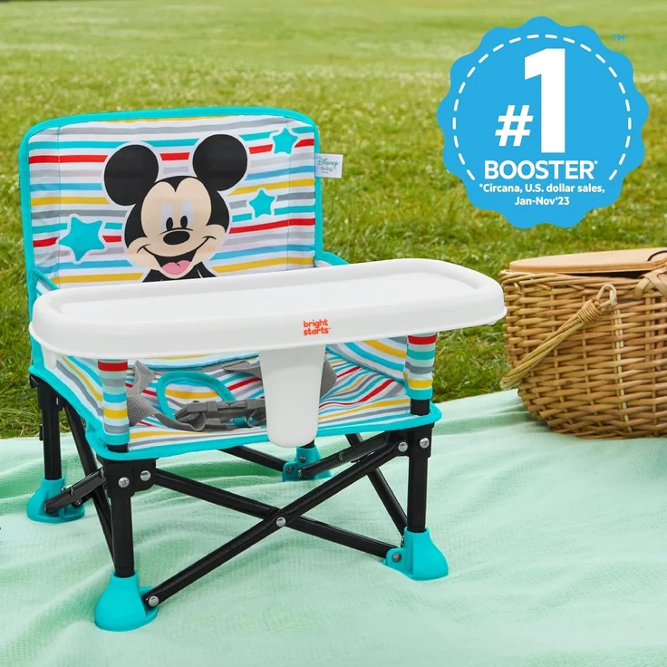 Bright Starts Tischsitz MICKEY MOUSE Pop ‘N Sit™ Portable Booster Seat – Bild 3