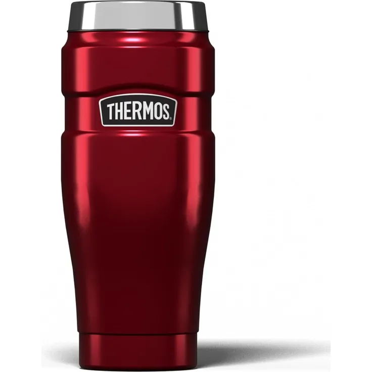 Thermos King Reise-Thermobecher, Edelstahl, 470 ml, Cranberry Red, 0,47 l