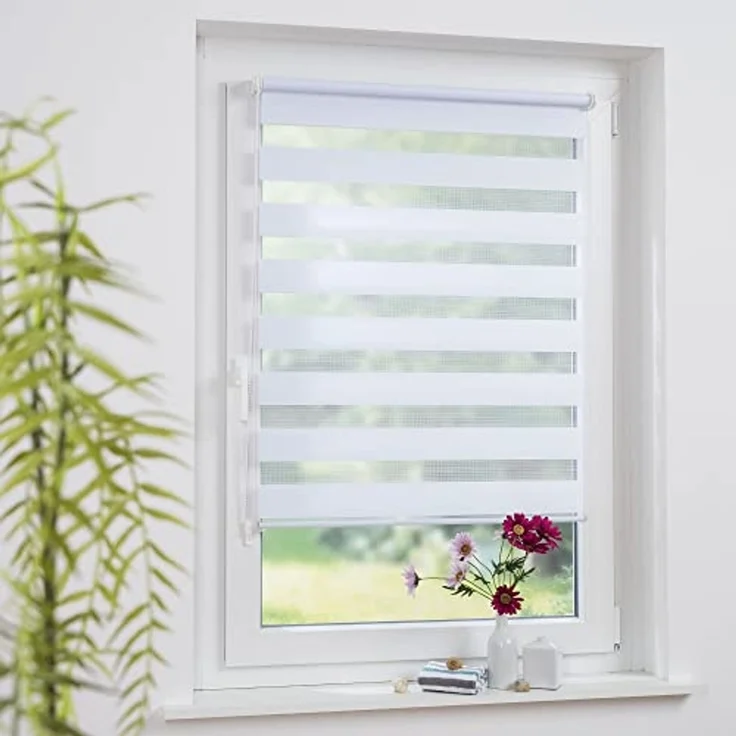 Doppelrollo Klemmfix-Duo-Rollo, Liedeco, Lichtschutz, ohne Bohren, Klemmfix, 1 Stück – Bild 2