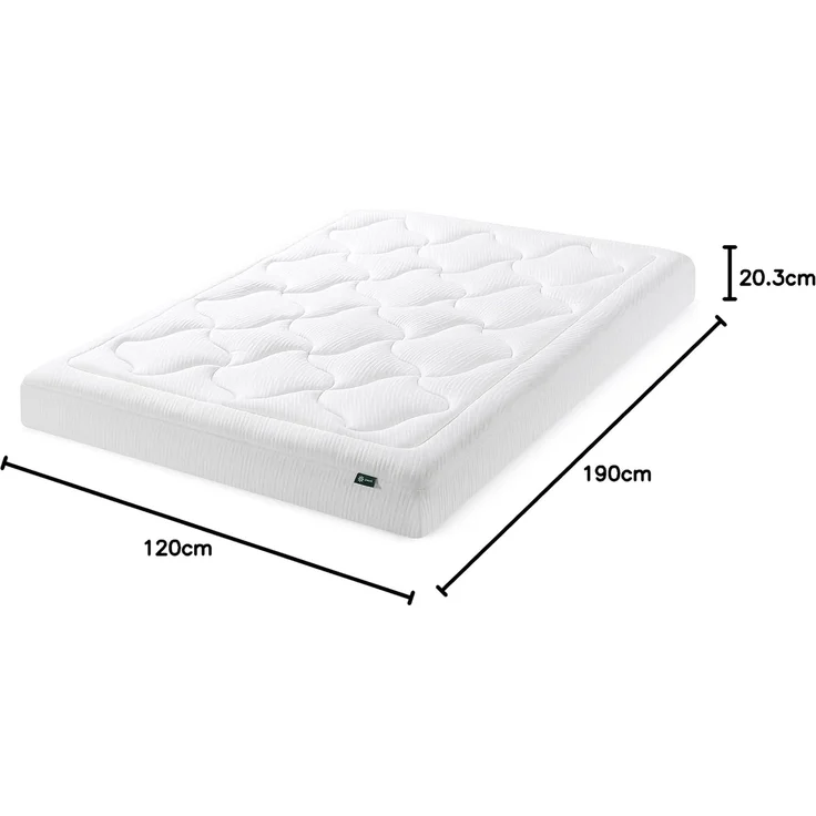 Zinus Matratze aus Memory-Schaum Cloud, Memory Foam, Weiß, 120x190 cm – Bild 10