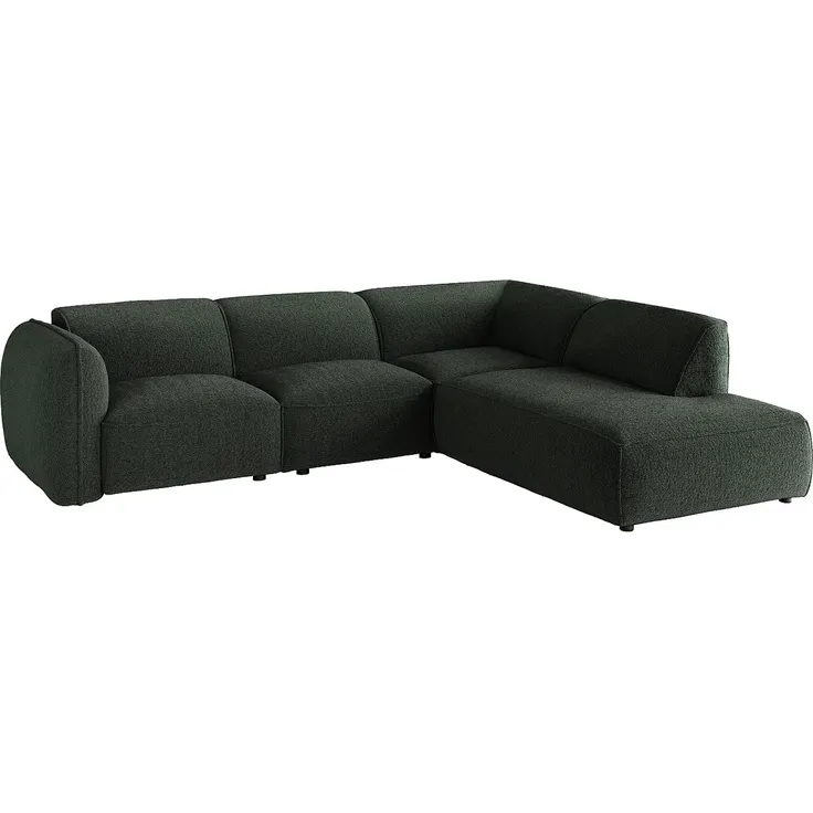 Vente-unique - CAMILIO Sofa Stoff Grün - B 102 cm x H 74 cm x L 270 cm – Bild 2