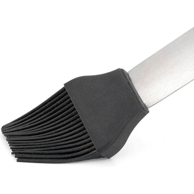wenco Grillpinsel lang, 42 cm, Edelstahl/Silikon, Grillpinsel hitzebständig lang, Vielseitig verwendbar als Backpinsel, Küchenpinsel, BBQ Pinsel – Bild 3