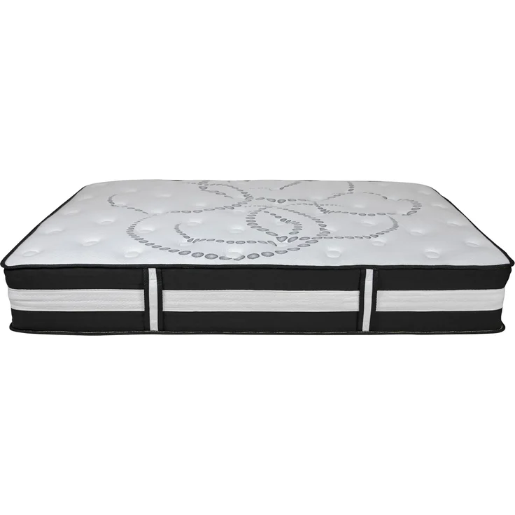 Flash Furniture Hybrid-Taschenfederkernmatratze – Mittelfeste Schaumstoff Matratze für erholsamen Schlaf – Hochwertige Matratze in Doppelgröße – 160 x 200 x 30 cm – Weiß – Bild 10