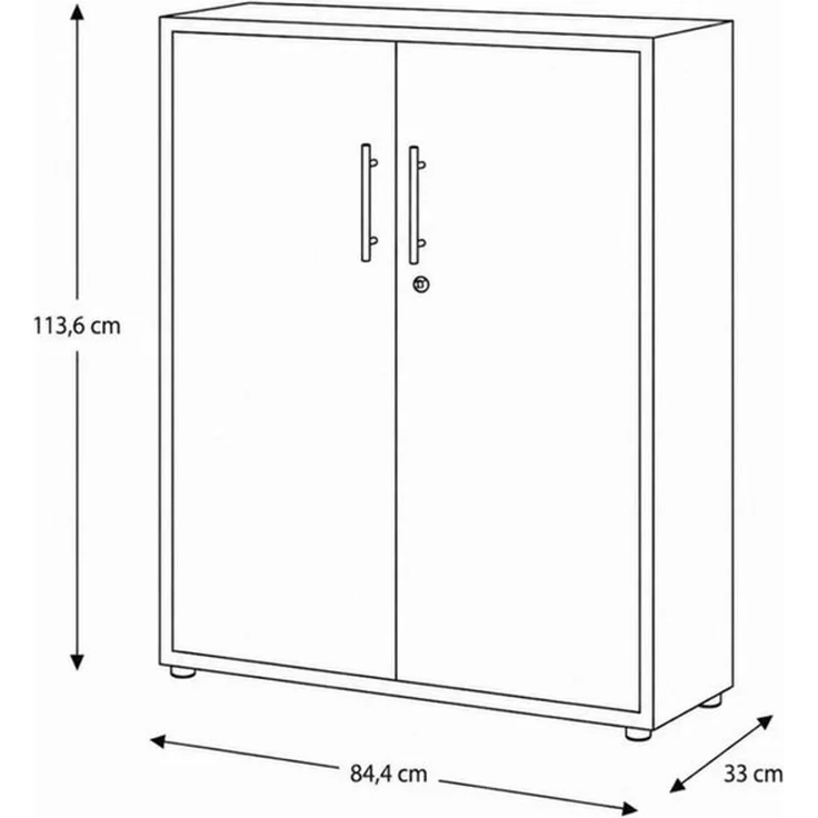 BMG Möbel Aktenschrank Office Edition (ideal für Aktenordner) 3 OH, abschließbar, Hochglanz lackiert oder matt – Bild 4