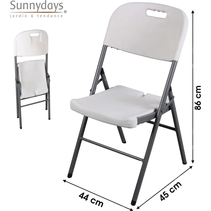 Sunnydays Klappstuhl klappbarer Küchenstuhl Campingstuhl Beistellstuhl Terrassenstuhl