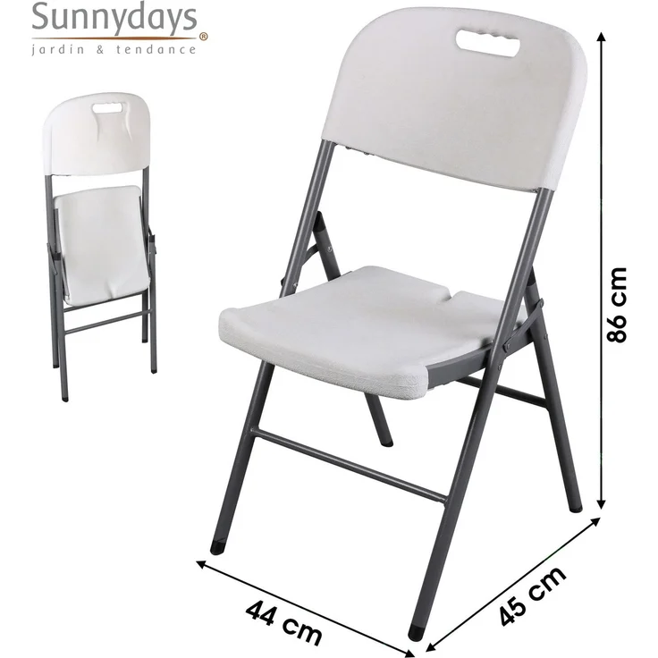 Sunnydays Klappstuhl klappbarer Küchenstuhl Campingstuhl Beistellstuhl Terrassenstuhl