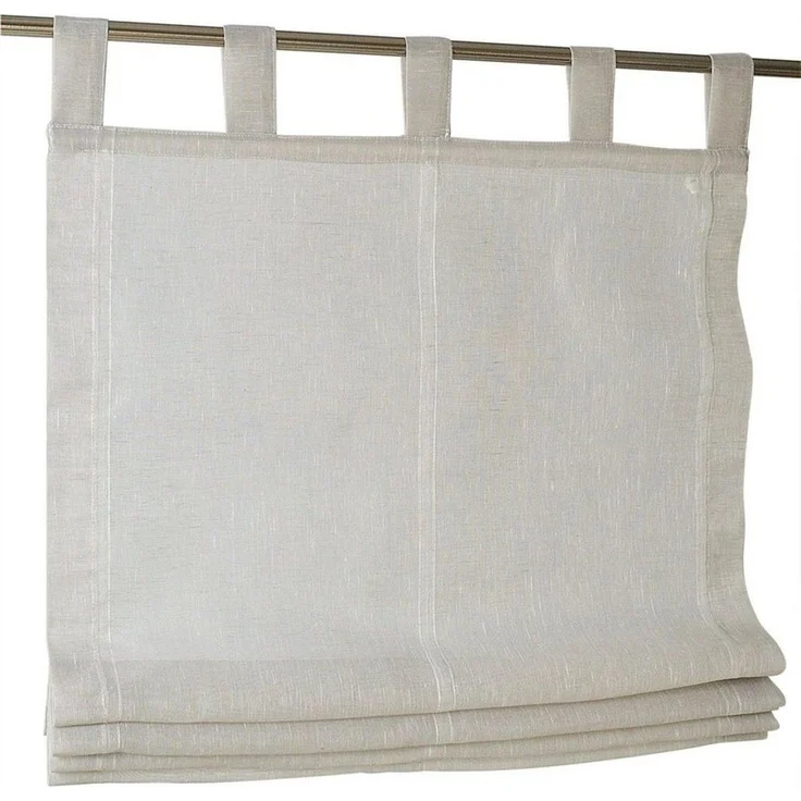 Kutti Raffrollo Brondby, mit Schlaufen, freihängend, halbtransparent, Polyester, Schlaufen – Bild 5