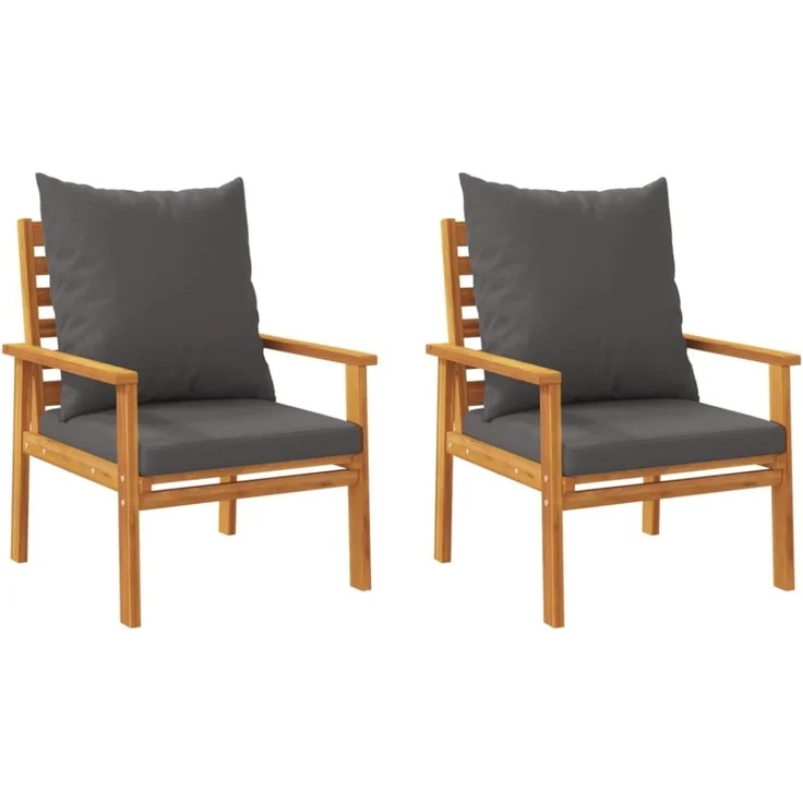 vidaXL 4-tlg. Garten-Lounge-Set mit Kissen Massivholz Akazie 3211796 – Bild 6