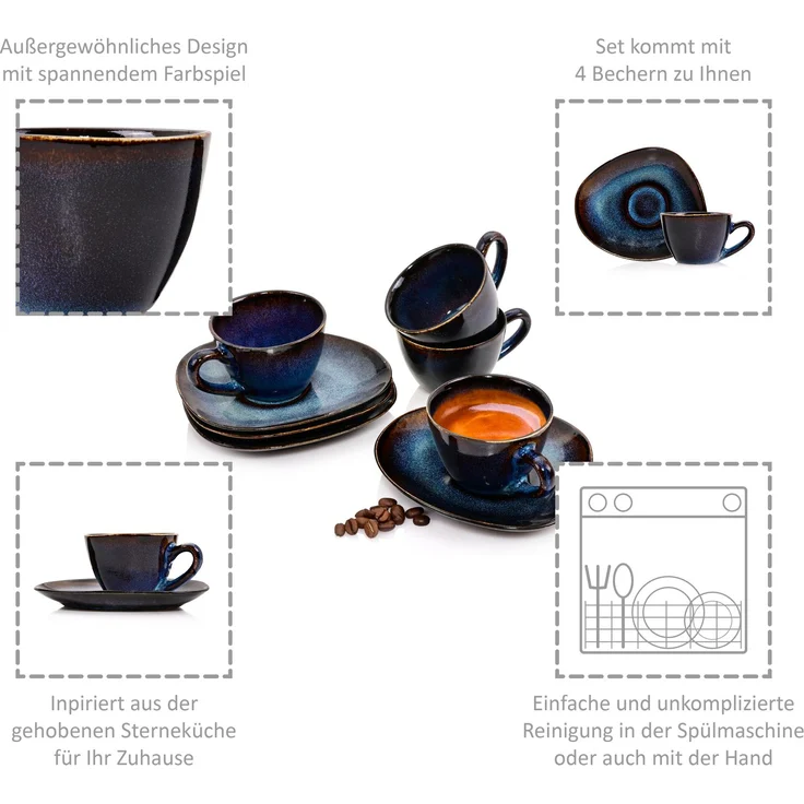 SÄNGER Espressotassen Set Tokio 8 teilig – Bild 2