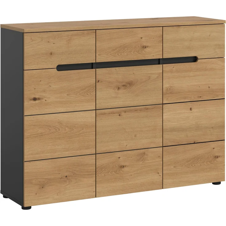 Schuhkommode (B/H/T: 120x94x37 cm) in Artisan Nachbildung – Bild 1