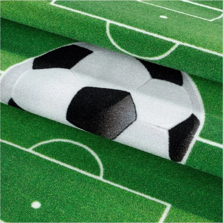 Ayyildiz Teppiche Kinderteppich PLAY 2911, rechteckig, Höhe: 6 mm, robuster Kurzflor, Fußball, Rasen,Kinderzimmer – Bild 3