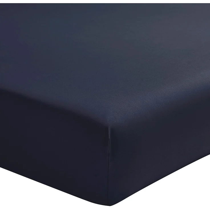 Essix Royal Line Spannbettlaken, Perkal-Baumwolle, Nachtblau, 140x190 cm