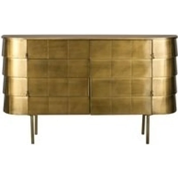 Dutchbone Sideboard Retro Hanna Metall Gold Art Déco - Altgold – Bild 6
