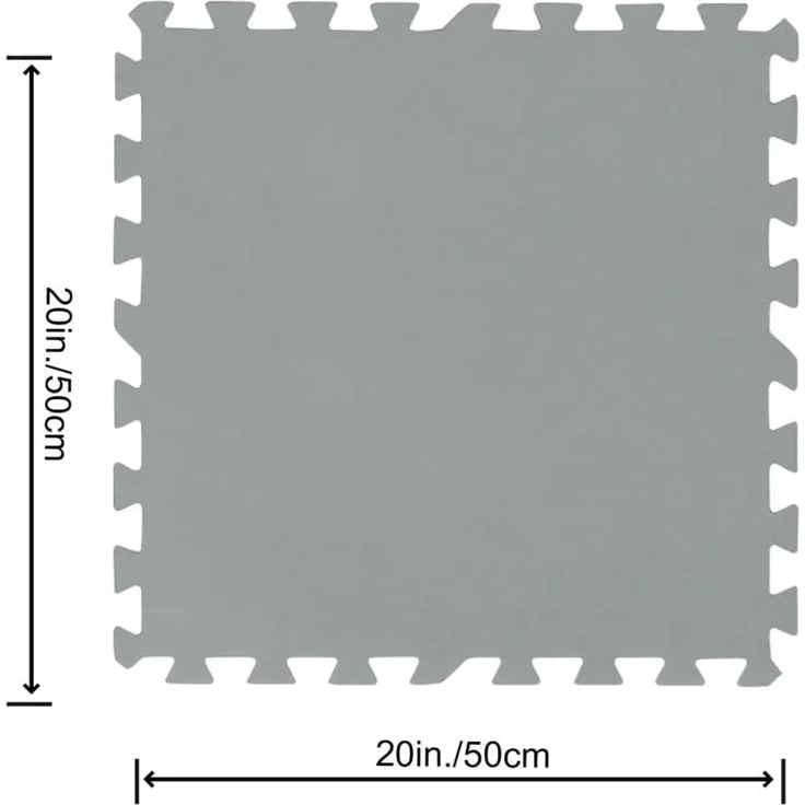 Bestway | Flowclear Pool-Bodenschutzfliesen XL-Pack | 18 Stück á 50 x 50 cm | Grau | ideal um Schutz des Poolbodens und des Rasens – Bild 2