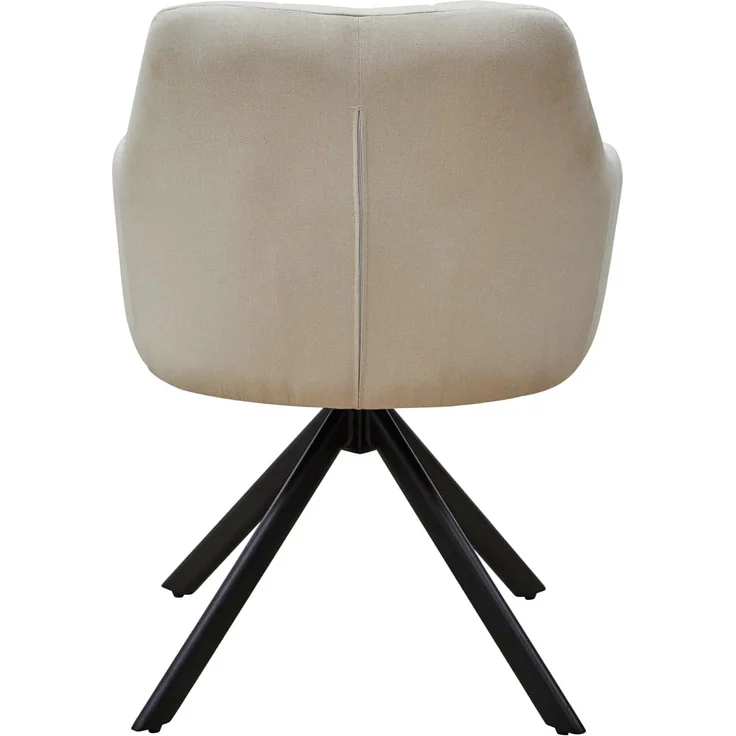 SVITA Esszimmerstuhl SORA, 360° drehbar, dick gepolstert, Stahlbeine, Stoffbezug, Beige – Bild 7
