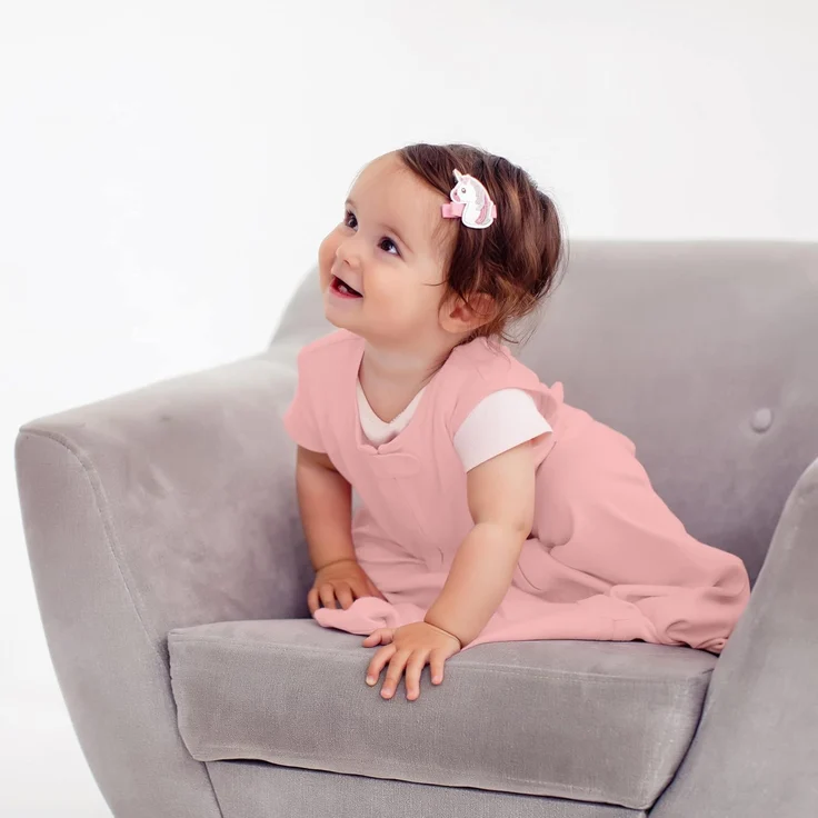 Baby-Schlafsack, 1,0 Tog, Bio-Baumwolle, tragbare Decke mit Zwei-Wege-Reißverschluss, Wickelübergang, Baby-Schlafsack, Ganzjahresschlafsack für Neugeborene, Kleinkinder, Jungen, Mädchen, 2er-Pack, 0–6 – Bild 2