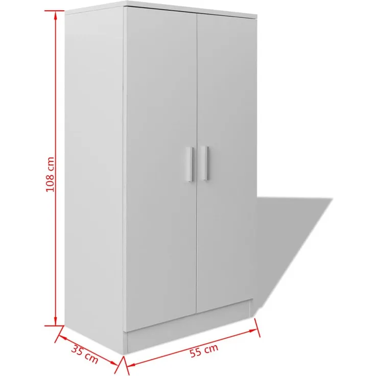 vidaXL Schuhschrank mit 7 Fächern Weiß 243062