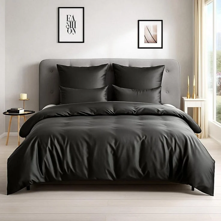 TRAUMSCHLAF Bettwäsche Uni Tencel™ Lyocell, Lyocell, 2 teilig, glatte Oberfläche und super angenehmes weiches Hautgefühl – Bild 1