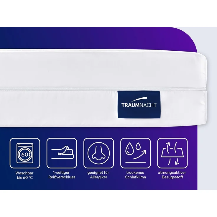 Traumnacht Easy Comfort 2 in 1 Duo - orthopädische 7- Zonen Komfortschaummatratze, Härtegrad 2 und 3, Öko-Tex zertifiziert 90x200 cm, Höhe 13 cm, produziert nach deutschem Qualitätsstandard – Bild 4