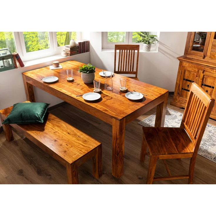 Esstisch Akazie 100x90x76 honig lackiert OXFORD #32 – Bild 2